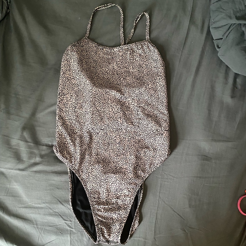 Rare Like New Jolyn Jackson 4 Savannah Print Size 34 Tie Back Swimsuit!